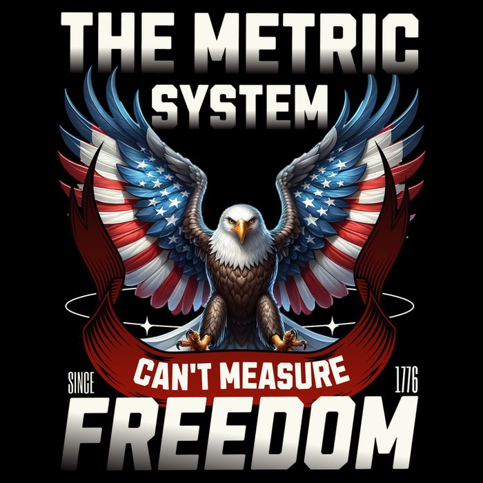The Metric System CanT Measure Freedom Funny 4th Of July 7-Panel Snapback Hat