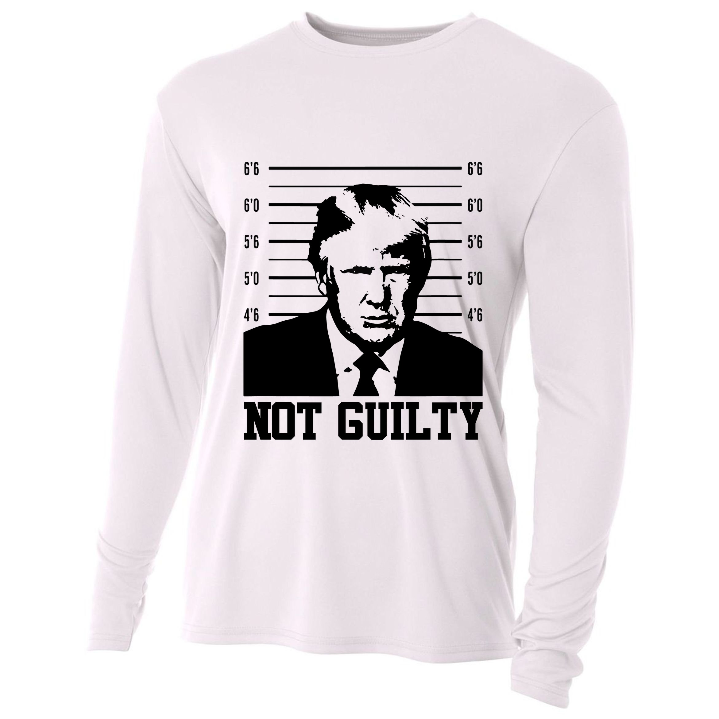 Trump Mug Shot, Trump Not Guilty Pro Trump Supporter Cooling Performance Long Sleeve Crew
