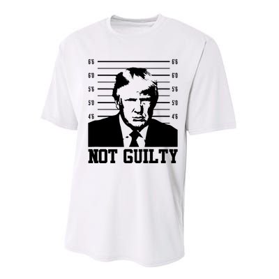 Trump Mug Shot, Trump Not Guilty Pro Trump Supporter Performance Sprint T-Shirt