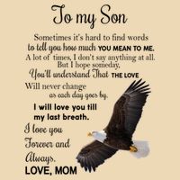 To My Son Eagle Sometimes Its Hard To Find Words Gift From Mom To Son Zip Tote Bag