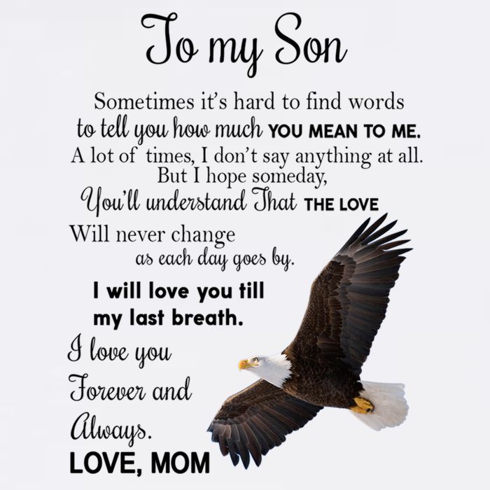 To My Son Eagle Sometimes Its Hard To Find Words Gift From Mom To Son Button