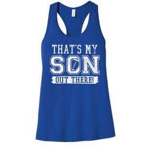 Thats My Son Out There Football Parent Women's Racerback Tank