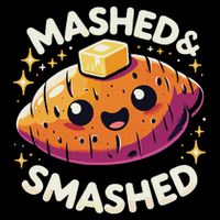 Thanksgiving Mashed & Smashed Funny Sweet Potato Drawstring Bag