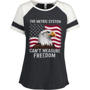 The Metric System CanT Measure Freedom Funny 4th Of July Enza Ladies Jersey Colorblock Tee