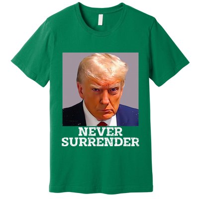 Trump Mug Shot Donald Trump Mug Shot Never Surrender Premium T-Shirt