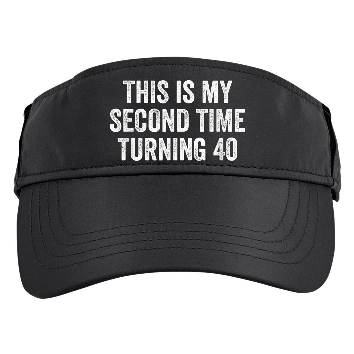 This My Second Time Turning 40 Funny 80th Birthday Old Gift Adult Drive Performance Visor