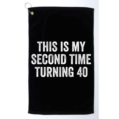 This My Second Time Turning 40 Funny 80th Birthday Old Gift Golf Towel