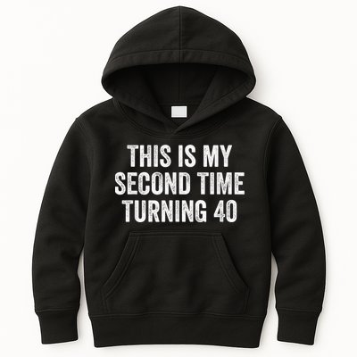 This My Second Time Turning 40 Funny 80th Birthday Old Gift Kids Hoodie