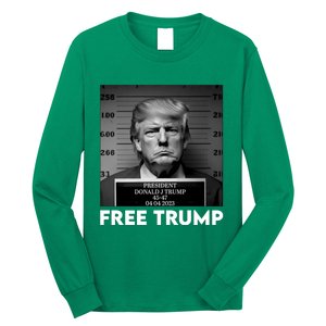 Trump Mug Shot, Trump Not Guilty Pro Trump Supporter Long Sleeve Shirt