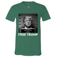 Trump Mug Shot, Trump Not Guilty Pro Trump Supporter V-Neck T-Shirt