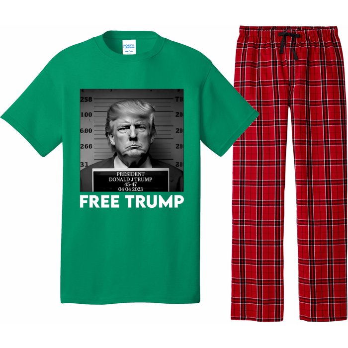 Trump Mug Shot, Trump Not Guilty Pro Trump Supporter Pajama Set