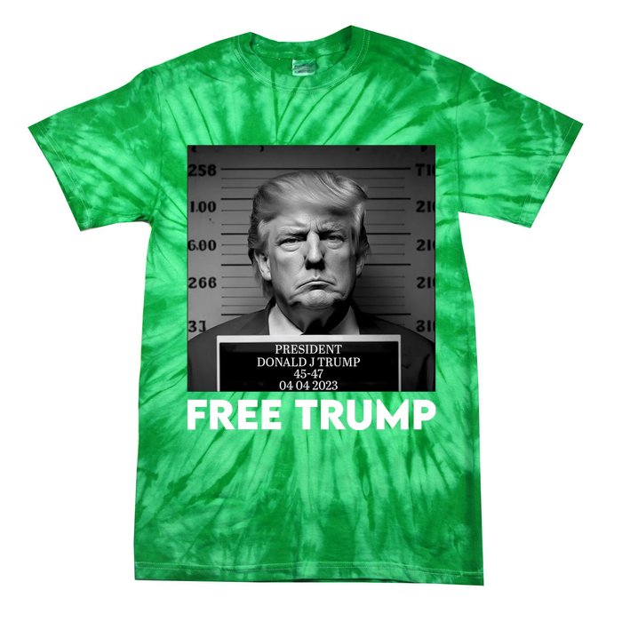 Trump Mug Shot, Trump Not Guilty Pro Trump Supporter Tie-Dye T-Shirt