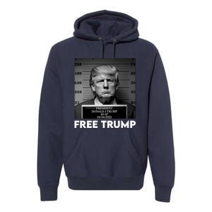 Trump Mug Shot, Trump Not Guilty Pro Trump Supporter Premium Hoodie