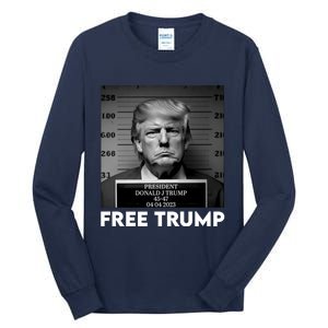 Trump Mug Shot, Trump Not Guilty Pro Trump Supporter Tall Long Sleeve T-Shirt