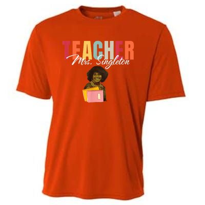 Teacher Mrs. Singleton Loving Mom And Mentor Cooling Performance Crew T-Shirt