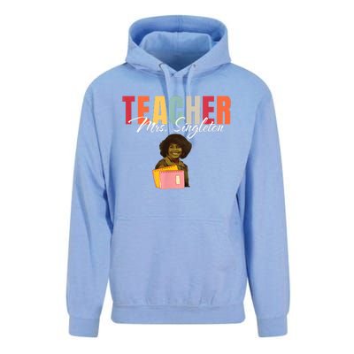 Teacher Mrs. Singleton Loving Mom And Mentor Unisex Surf Hoodie