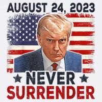 Trump Mug Shot Donald Trump Mug Shot Never Surrender America Flag Doggie Tank