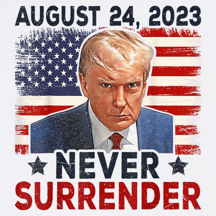 Trump Mug Shot Donald Trump Mug Shot Never Surrender America Flag Doggie Tank