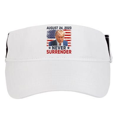 Trump Mug Shot Donald Trump Mug Shot Never Surrender America Flag Adult Drive Performance Visor