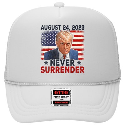 Trump Mug Shot Donald Trump Mug Shot Never Surrender America Flag Trucker Hat