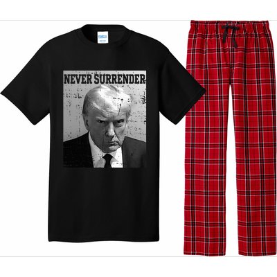 Trump Mug Shot Donald Trump Mug Shot Never Surrender Pajama Set