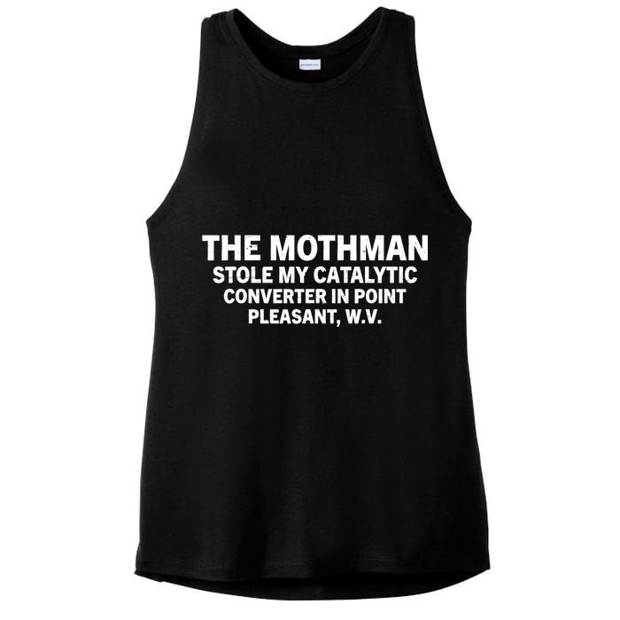 The Mothman Stole My Catalytic Converter In Point Pleasant Ladies PosiCharge Tri-Blend Wicking Tank