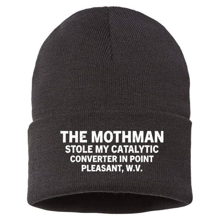The Mothman Stole My Catalytic Converter In Point Pleasant Sustainable Knit Beanie