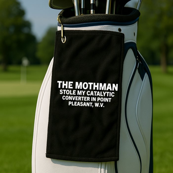The Mothman Stole My Catalytic Converter In Point Pleasant Golf Towel