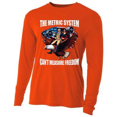 The Metric System Cant Measure Freedom Funny Cooling Performance Long Sleeve Crew