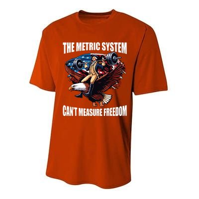 The Metric System Cant Measure Freedom Funny Performance Sprint T-Shirt