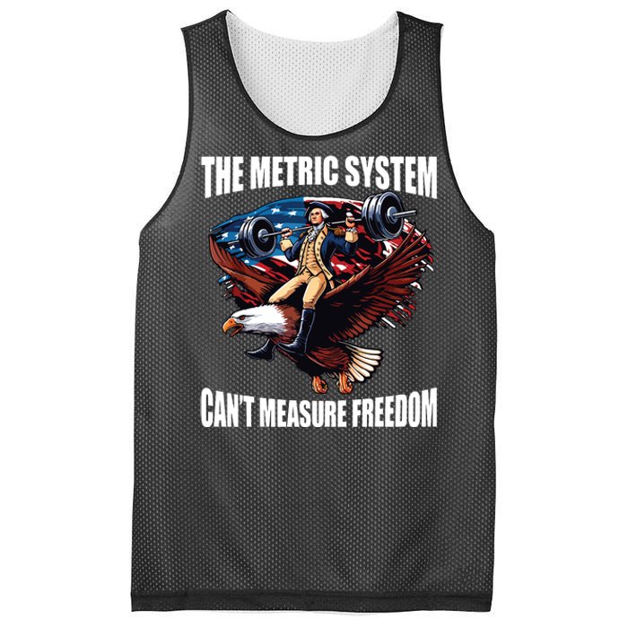 The Metric System Cant Measure Freedom Funny Mesh Reversible Basketball Jersey Tank