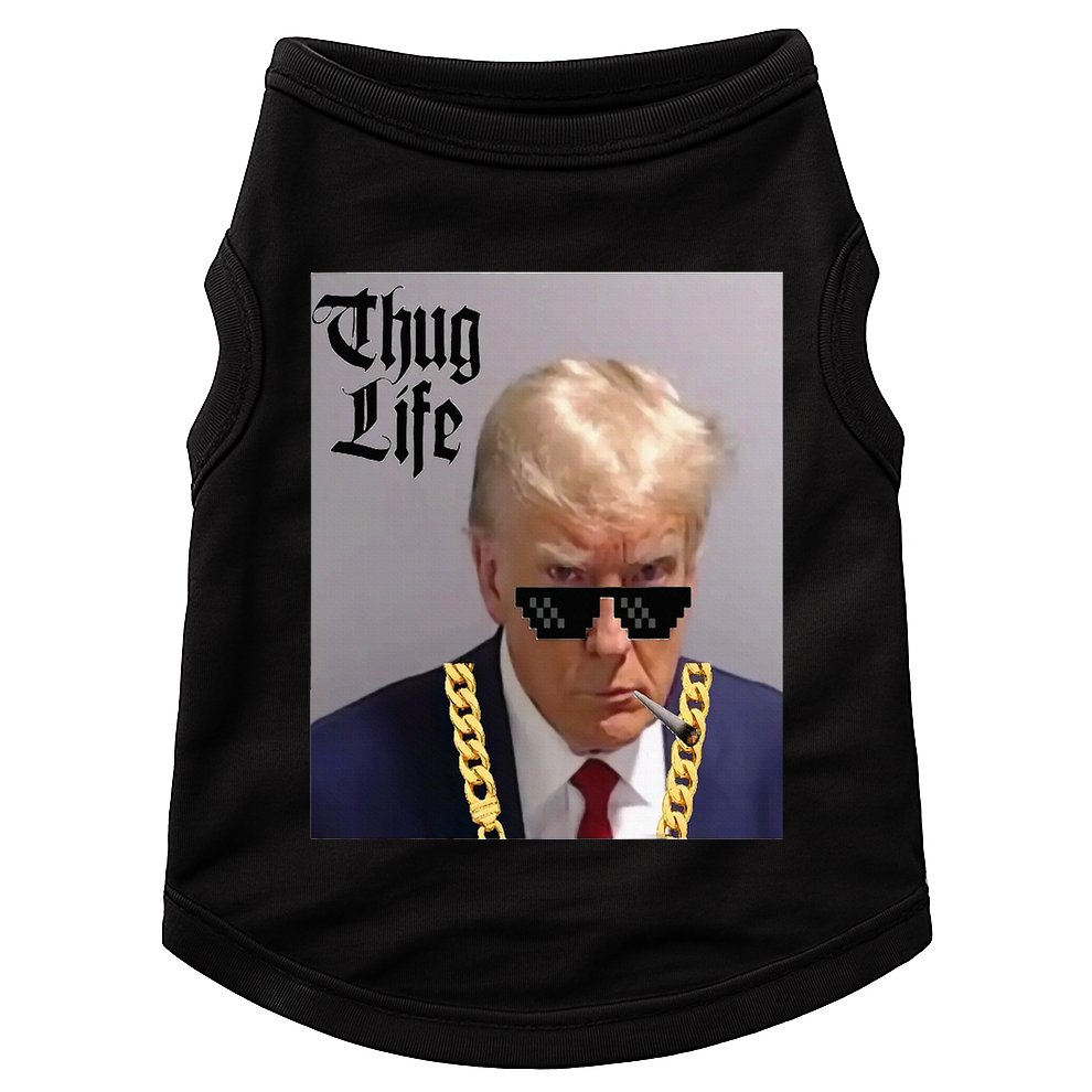 Trump Mug Shot Donald Trump Mug Shot Thug Life Doggie Tank