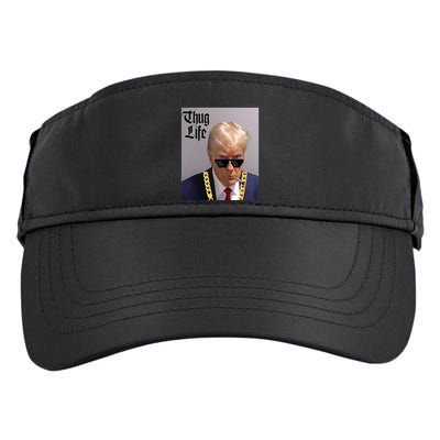 Trump Mug Shot Donald Trump Mug Shot Thug Life Adult Drive Performance Visor