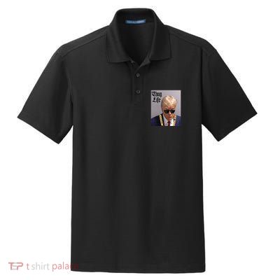 Trump Mug Shot Donald Trump Mug Shot Thug Life Dry Zone Grid Polo