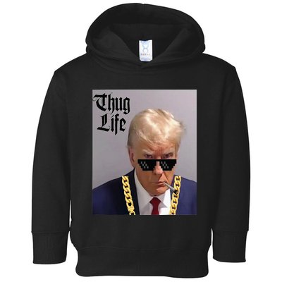 Trump Mug Shot Donald Trump Mug Shot Thug Life Toddler Hoodie