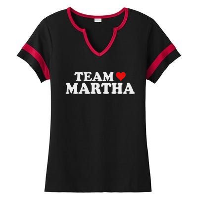 Team Martha Supporter Design Ladies Halftime Notch Neck Tee