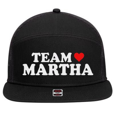 Team Martha Supporter Design 7 Panel Mesh Trucker Snapback Hat