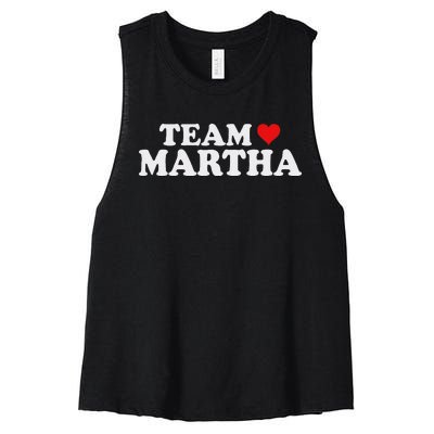 Team Martha Supporter Design Women's Racerback Cropped Tank