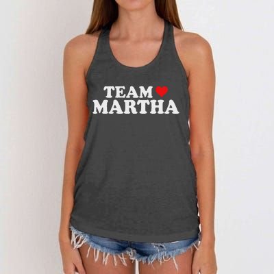 Team Martha Supporter Design Women's Knotted Racerback Tank