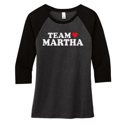 Team Martha Supporter Design Women's Tri-Blend 3/4-Sleeve Raglan Shirt