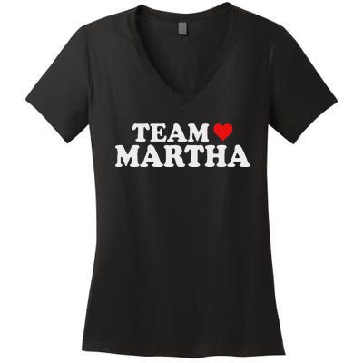 Team Martha Supporter Design Women's V-Neck T-Shirt