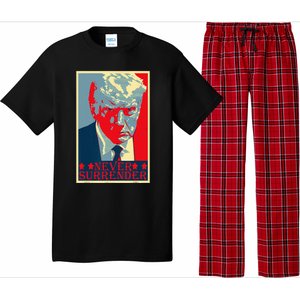 Trump Mug Shot Donald Trump Mug Shot Never Surrender Pajama Set