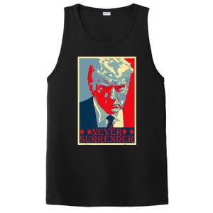 Trump Mug Shot Donald Trump Mug Shot Never Surrender PosiCharge Competitor Tank