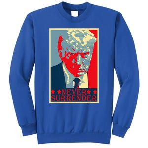 Trump Mug Shot Donald Trump Mug Shot Never Surrender Sweatshirt