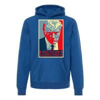 Trump Mug Shot Donald Trump Mug Shot Never Surrender Premium Hoodie