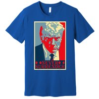 Trump Mug Shot Donald Trump Mug Shot Never Surrender Premium T-Shirt