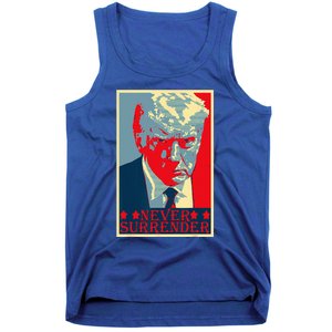 Trump Mug Shot Donald Trump Mug Shot Never Surrender Tank Top