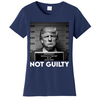 Trump Mug Shot, Trump Not Guilty Pro Trump Supporter Women's T-Shirt