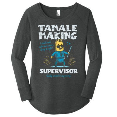 Tamale Making Supervisor Funny Tamales Crew Mexican Food Women's Perfect Tri Tunic Long Sleeve Shirt