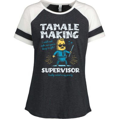 Tamale Making Supervisor Funny Tamales Crew Mexican Food Enza Ladies Jersey Colorblock Tee